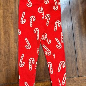 Cat & Jack Red Candy Cane Leggings
